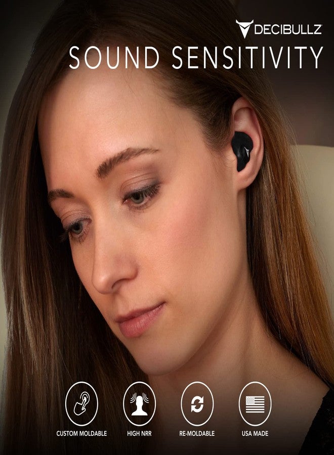 Decibullz 25-Decibel Noise-Reduction Earplugs for Hearing Protection, Custom-Molded Reusable Earplugs for Noise Sensitivity & Flights, Black - Image 3